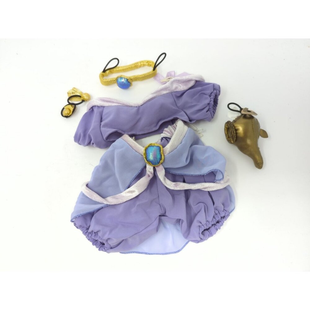 Build A Bear Disney Princess Jasmine Outfit 6pc Set Purple Pant Top Crown